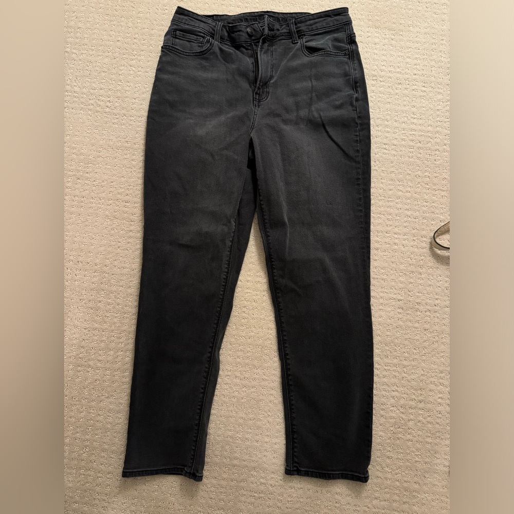 American Eagle Denim Pants Womens Black Wash Goth Grunge Stretch Jean